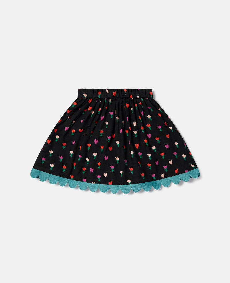 Tulip Print Skater Skirt