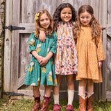 Girls Charlie Dress | Inca Gold Tear Drop