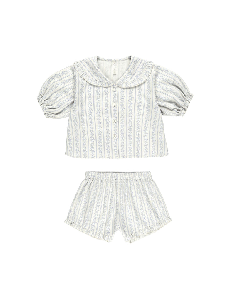 Delilah Pajama Set | Blue Vines