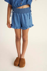Twill Denim Shorts