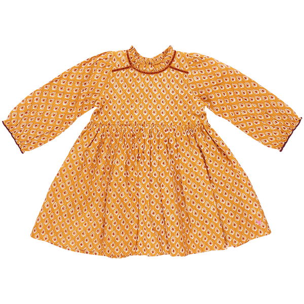 Girls Charlie Dress | Inca Gold Tear Drop