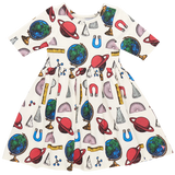 Girls Organic Steph Dress | Scholar Doodle