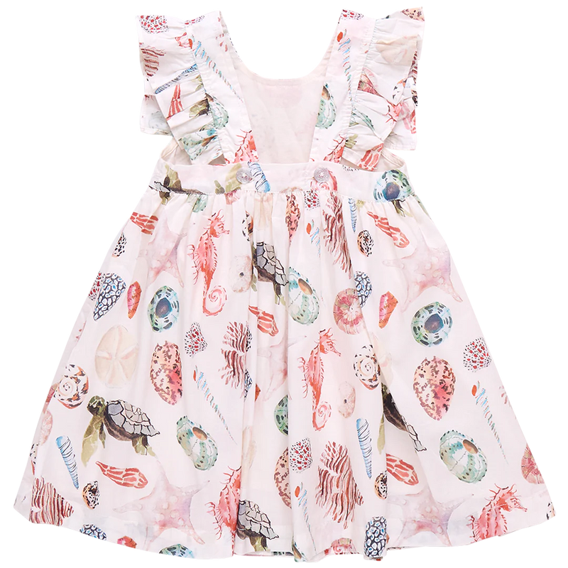 Girls Liv Dress | Watercolor Shells