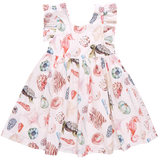 Girls Liv Dress | Watercolor Shells