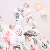 Girls Liv Dress | Watercolor Shells