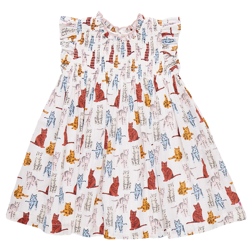 Girls Stevie Dress | Tabby Cats