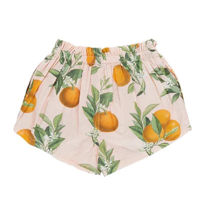 Girls Stella Set | Pink Botanical Oranges