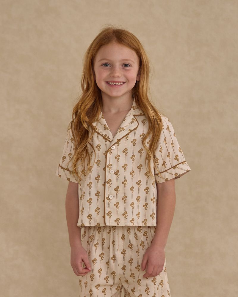 Woven Pajama Set | Golden Bloom