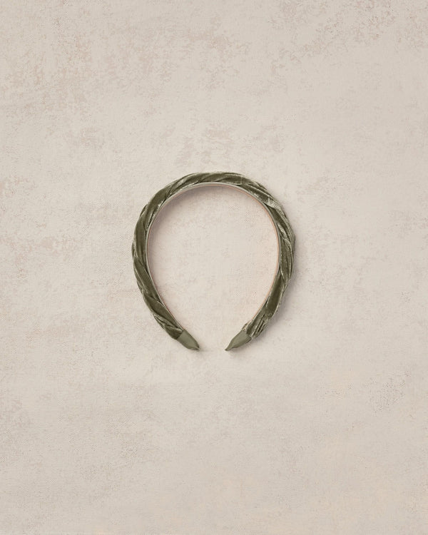 Velvet Braided Headband | Pine