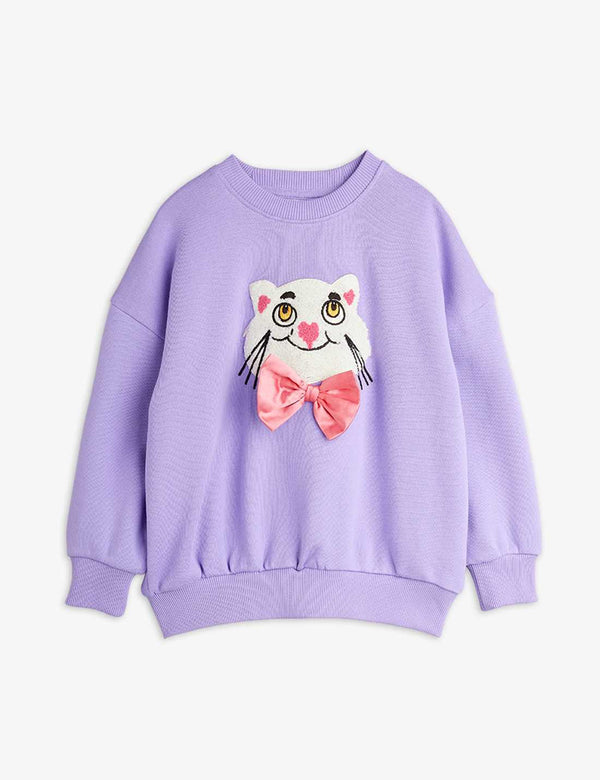Cat with Bowtie Chenille Sweatshirt