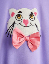 Cat with Bowtie Chenille Sweatshirt