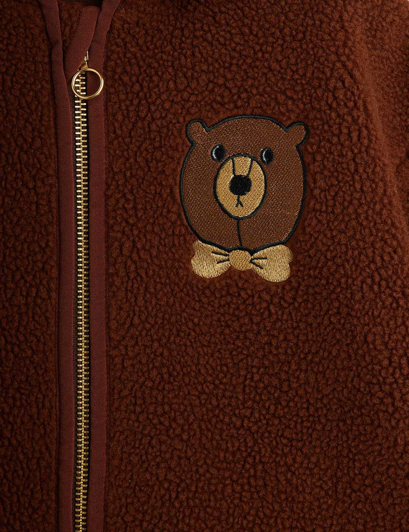 Bear Embroidery Pile Jacket