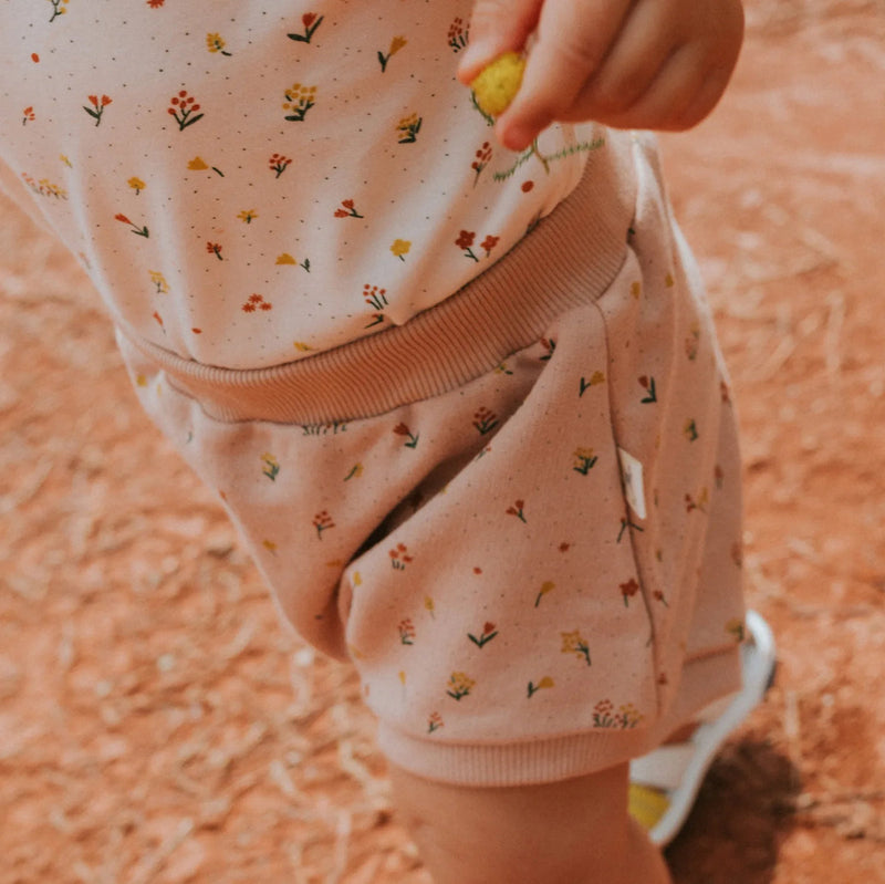 Desert Wildflower Mahogany Rose Shorts