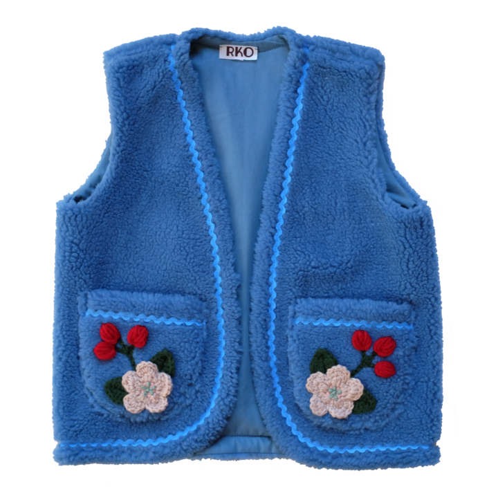 Floral Fluffy Vest