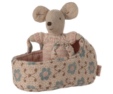 Baby Mouse in Carry Cot | Rose