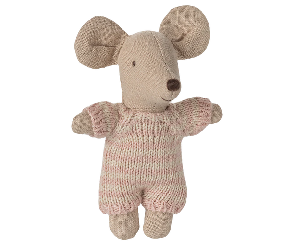 Baby Mouse in Carry Cot | Rose
