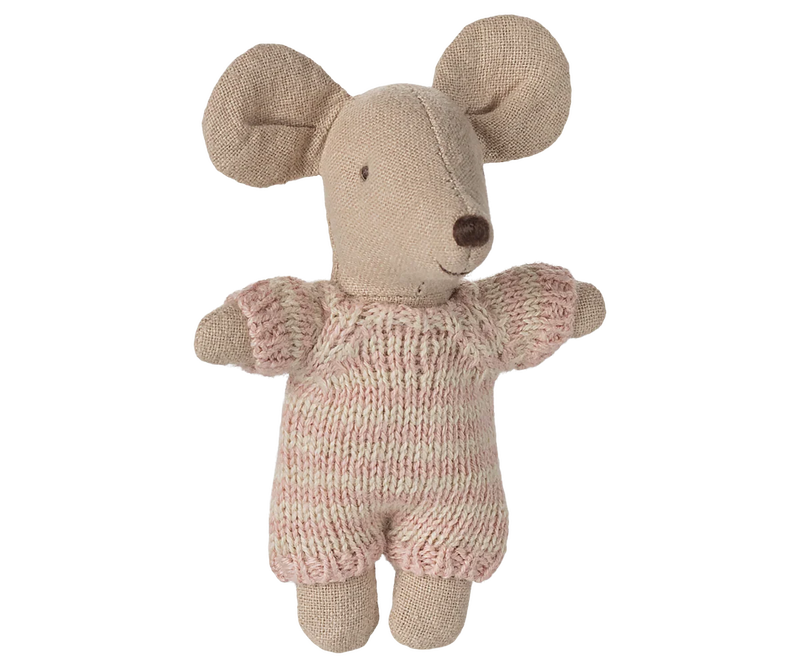 Baby Mouse in Carry Cot | Rose