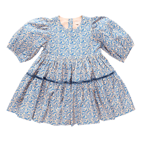 Girls Maribelle Dress | Blue Climbing Floral