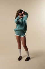 Mint Biri Knit Sweater Girl