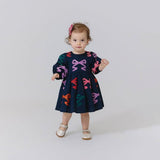 Baby Girls Brooke Dress Set | Multi Bow Applique