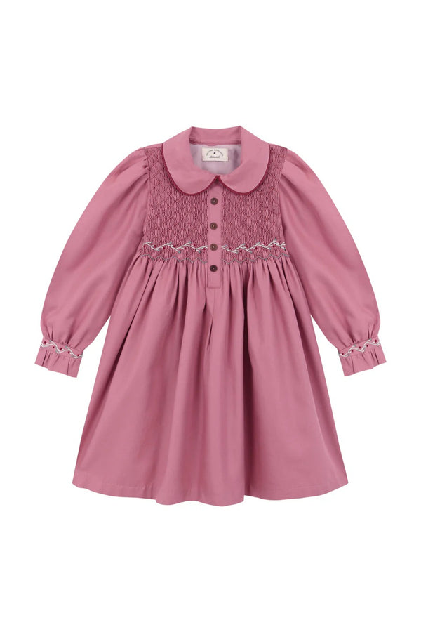 Rose Smocked Embroidered Dress