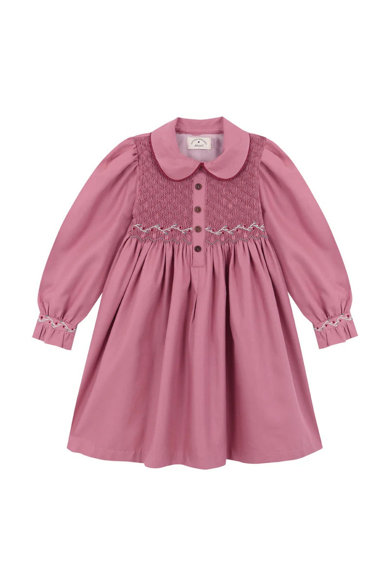 Rose Smocked Embroidered Dress