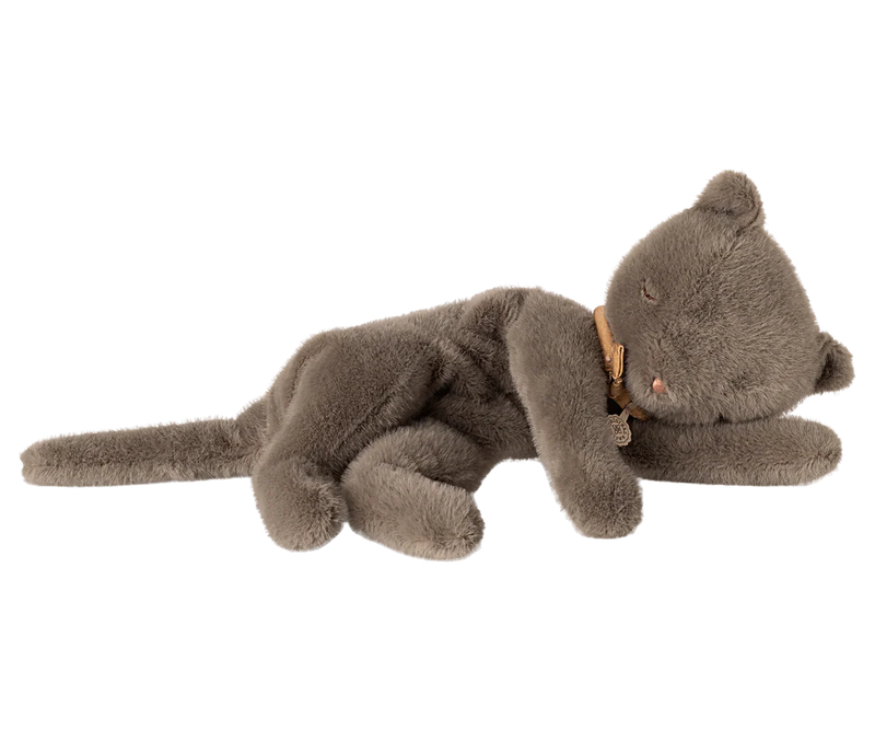 Sleeping Kitten Plush | Medium, Grey