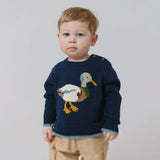 Baby Boys Oliver Sweater | Navy Mallard