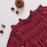 Baby Girls Jaipur Dress Set | Red Autumn Strawflower