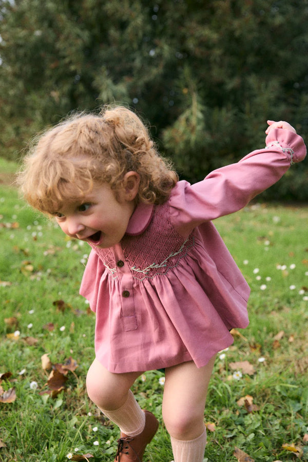 Mariana Rose Smocked Embroidered Blouse and Bloomer Set