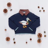 Baby Boys Oliver Sweater | Navy Mallard
