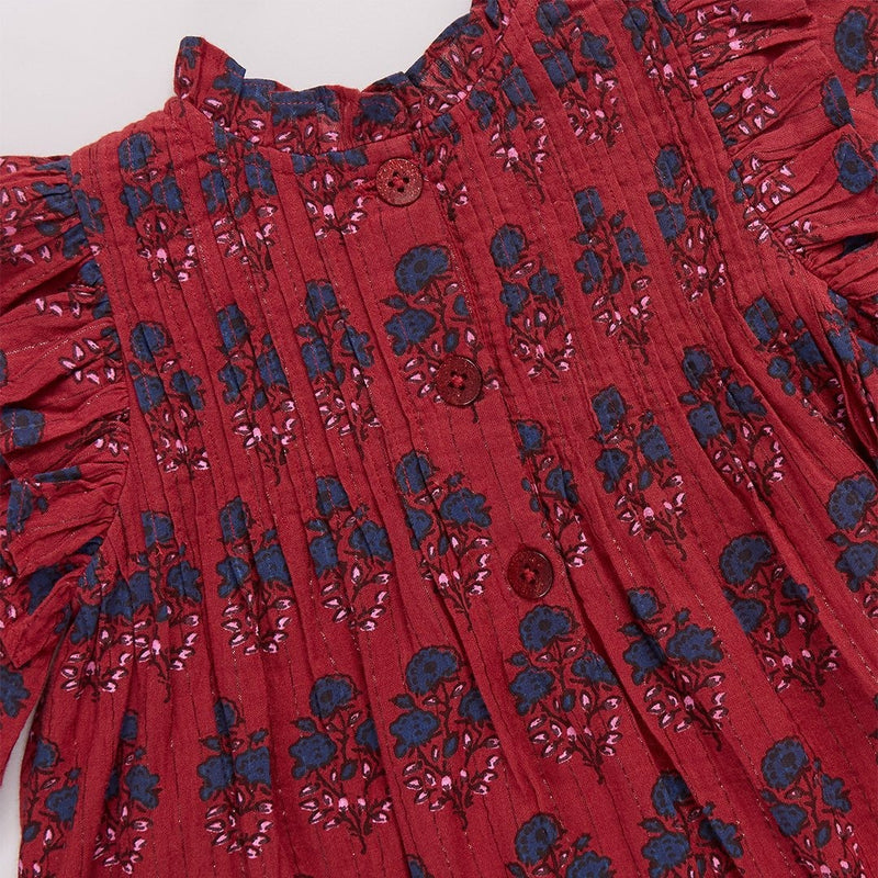Baby Girls Jaipur Dress Set | Red Autumn Strawflower