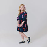 Girls Brooke Dress | Multi Bow Applique