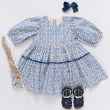 Girls Maribelle Dress | Blue Climbing Floral