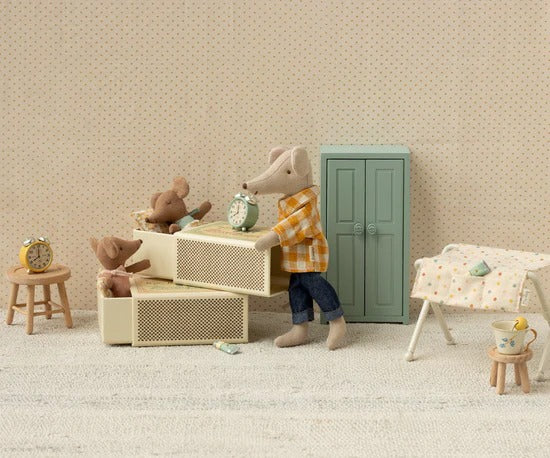 Sleepy Wakey Baby Mouse in Matchbox | Rose