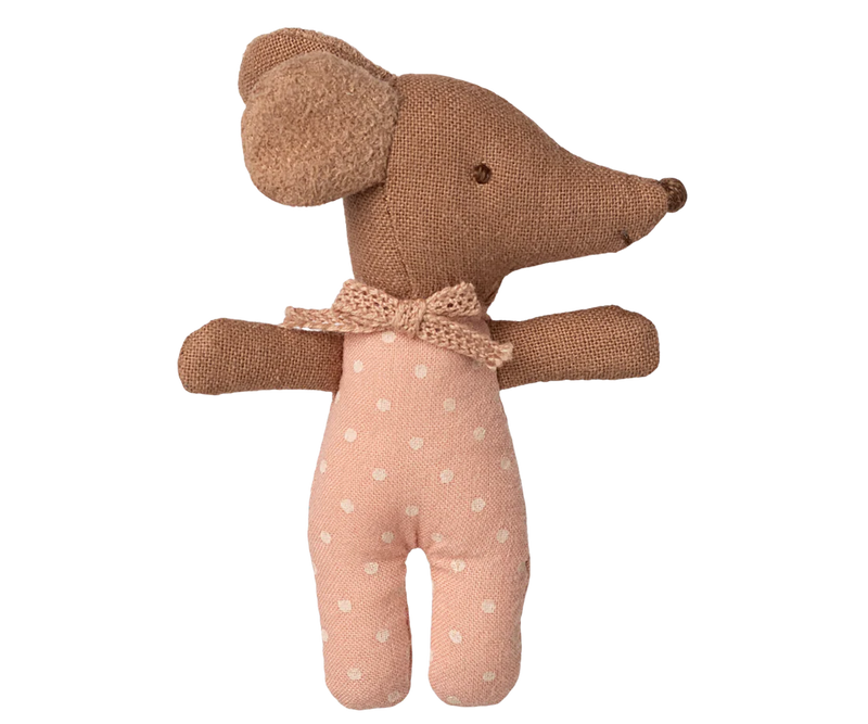 Sleepy Wakey Baby Mouse in Matchbox | Rose