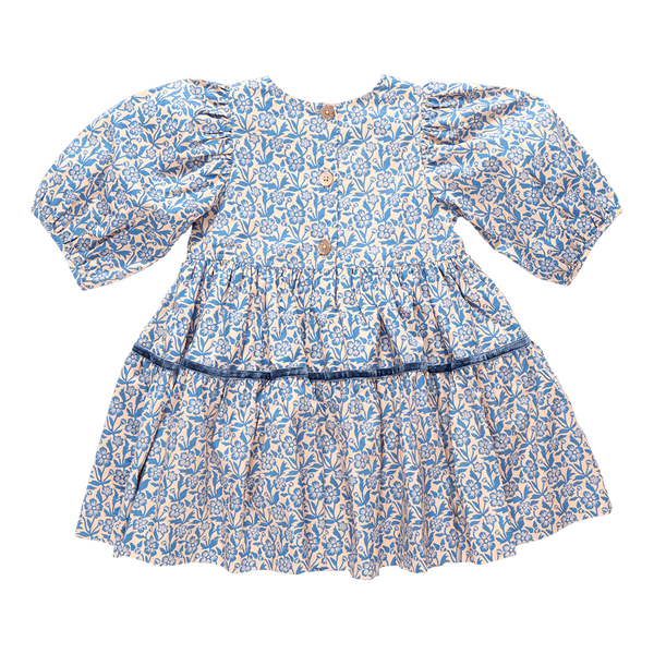Girls Maribelle Dress | Blue Climbing Floral