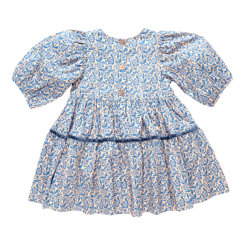 Girls Maribelle Dress | Blue Climbing Floral