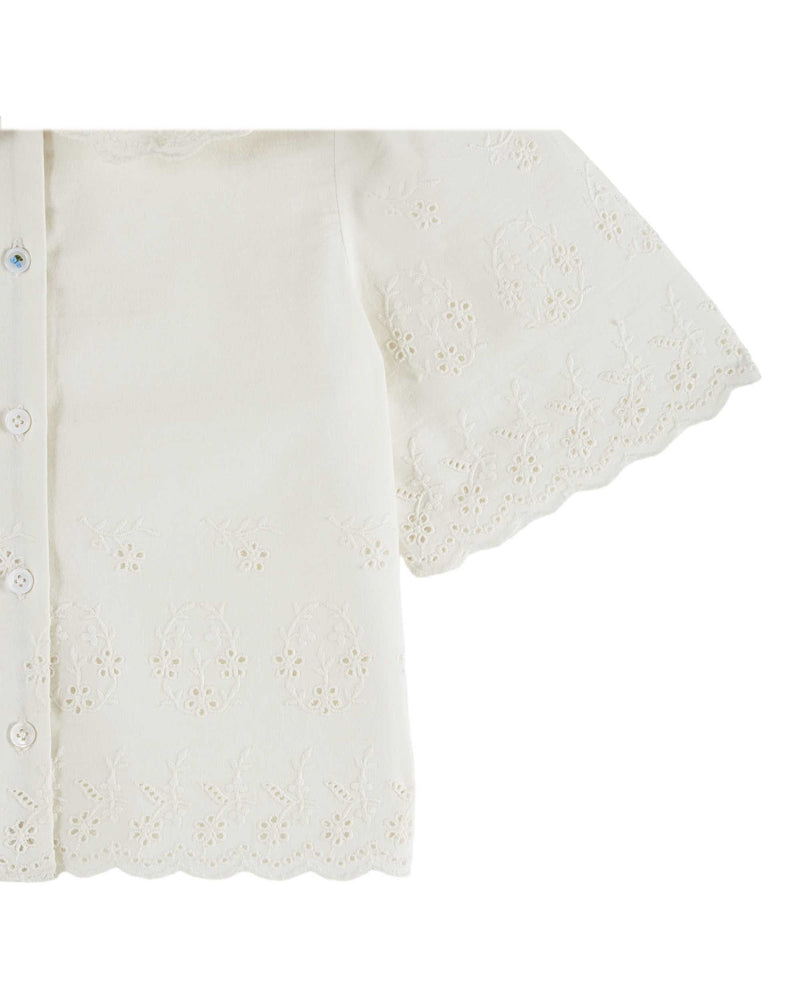 Blouse Broderie Anglaise | Blanc