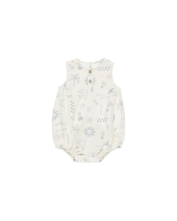 Baby Beau Romper | Mediterranean