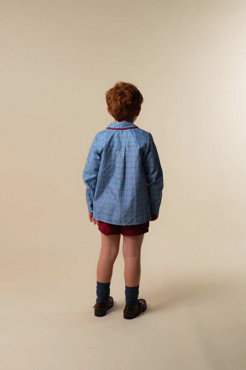 Burgundy Corduroy Short Pants Kids