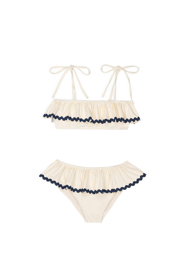 Lia Swimsuit | Ecru / Navy