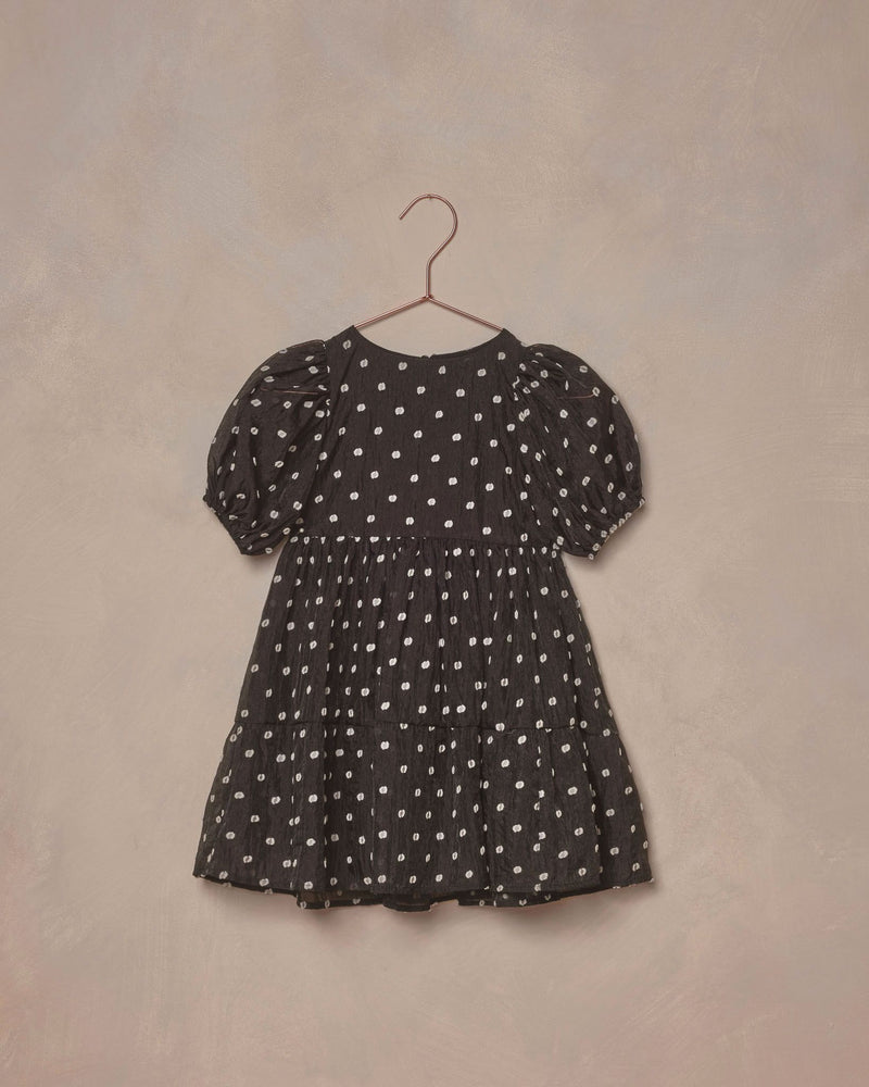 Chloe Dress | Black & Ivory Dot