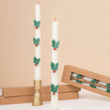 Holly Table Candles (x 2)