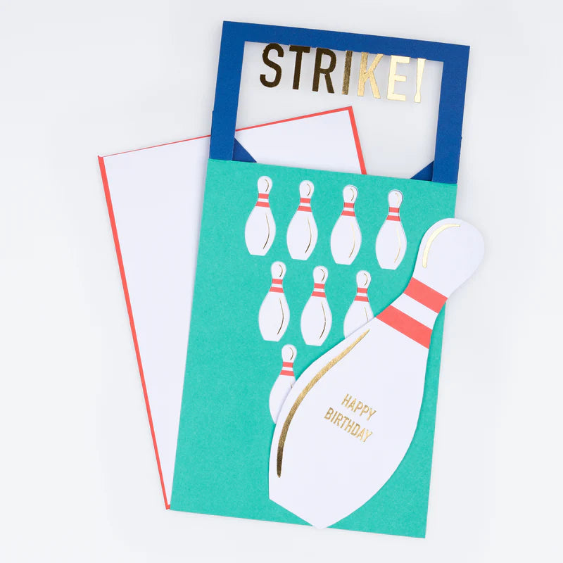 Pop-Up Bowling Birthday Card