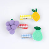 Fruit Hair Clips x6