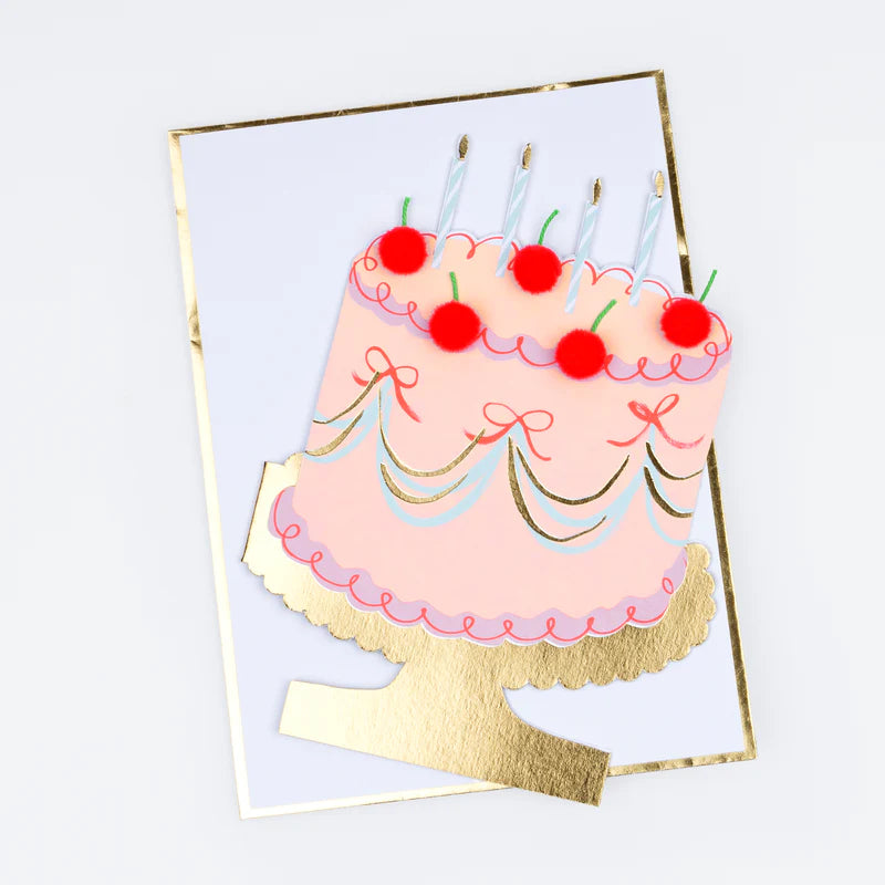 Cherry Cake Birthday Card