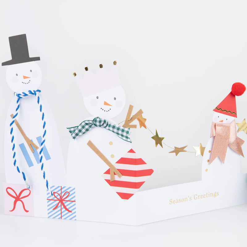 Snowman Family Concertina Card