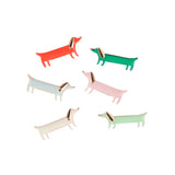 Festive Stripe Sausage Dog Crackers (x 6)