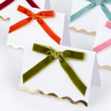 Thanksgiving Velvet Bow Placecards